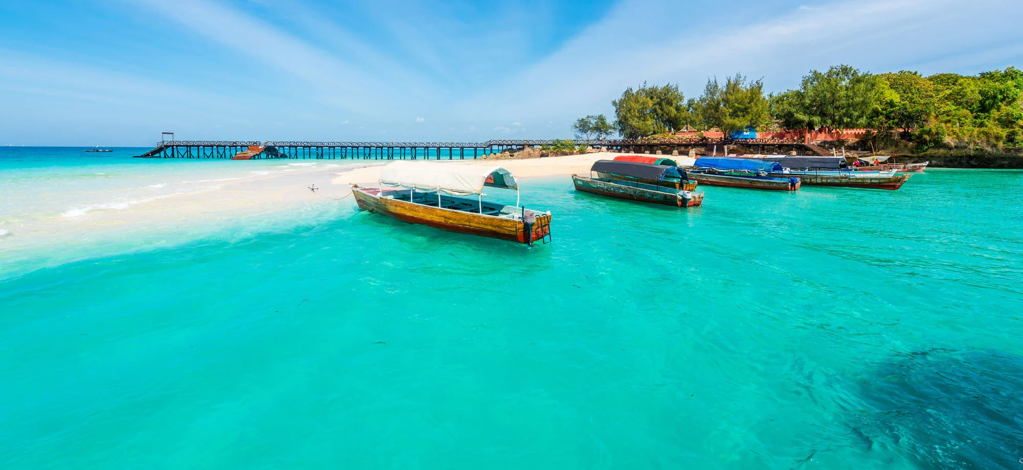 Boats and Beach Zanzibar