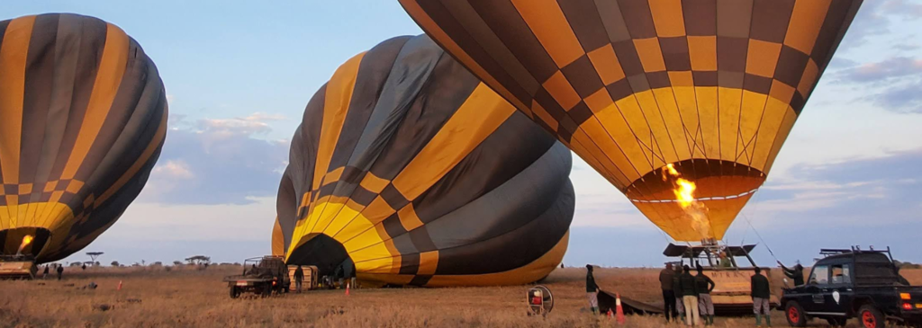 Hot air balloon safari anniversary experience Tanzania