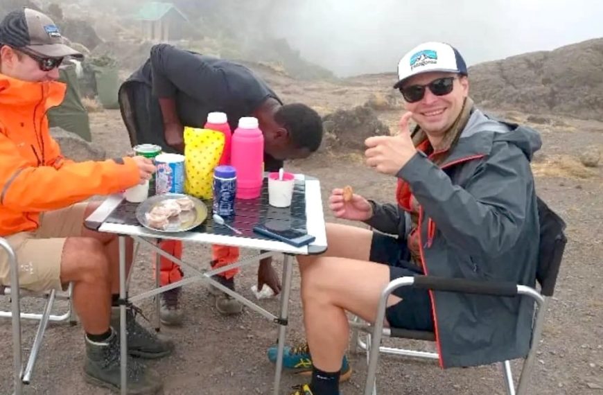 Kilimanjaro breakfast meal before hiking 1