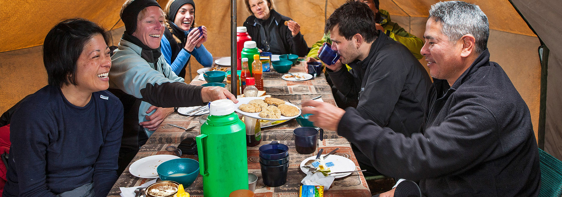 Kilimanjaro breakfast meal before hiking