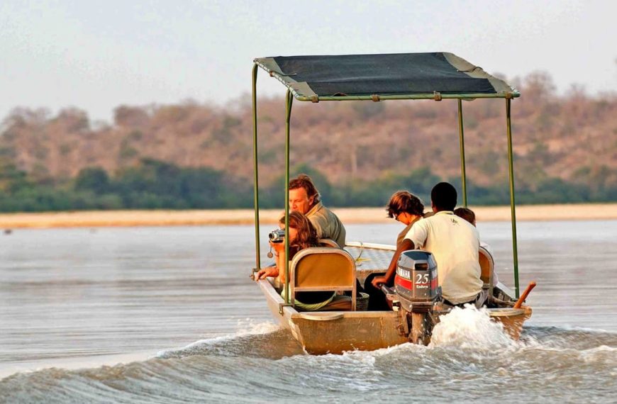 Boat safari in Nyerere National Park