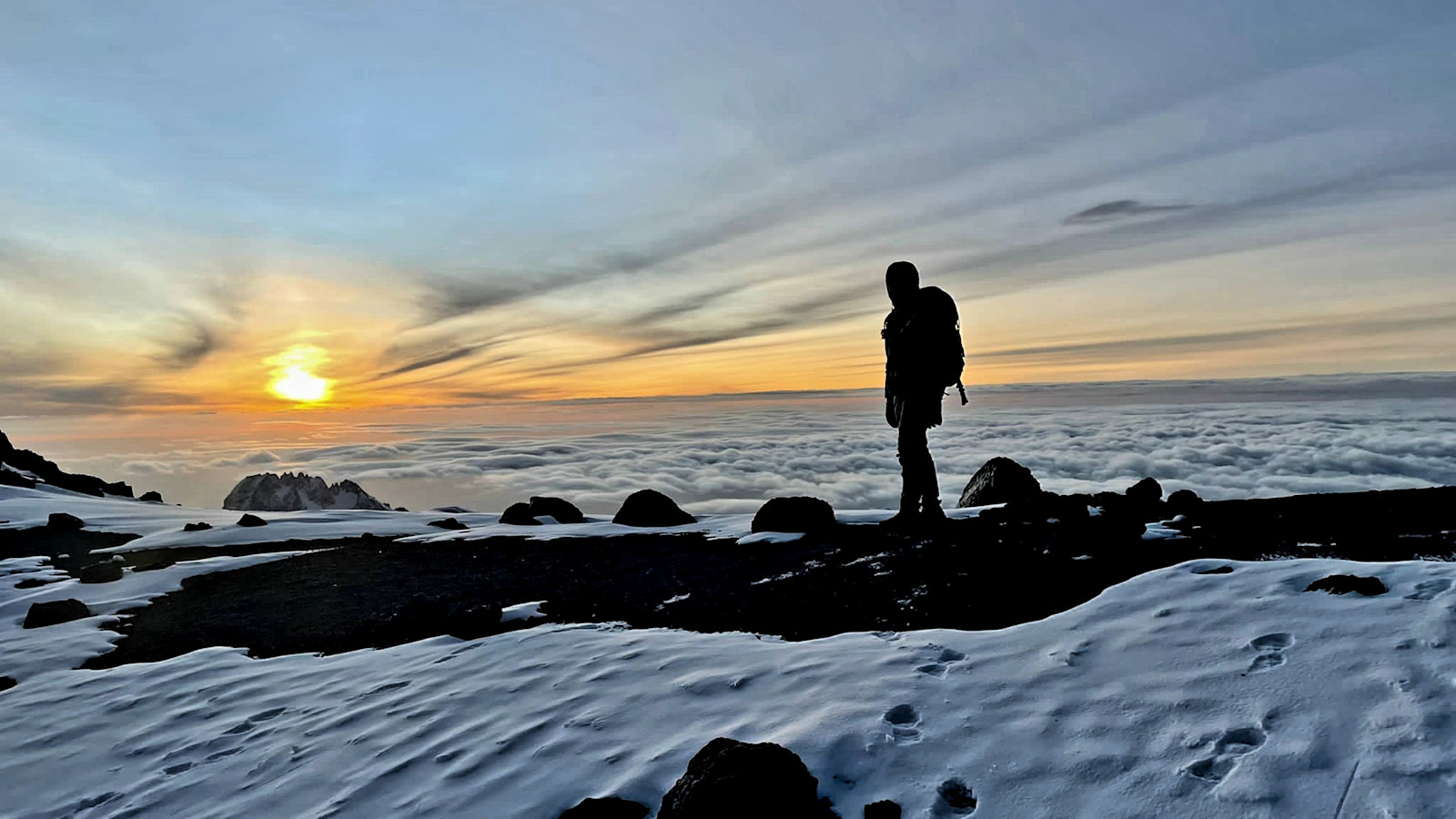 Kilimanjaro summit day snow
