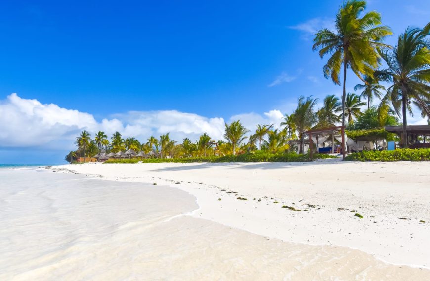 White sand beach in Zanzibar