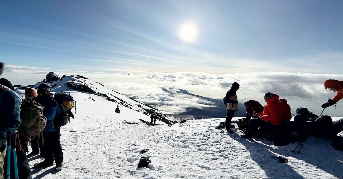 snow at mount kilimanjaro