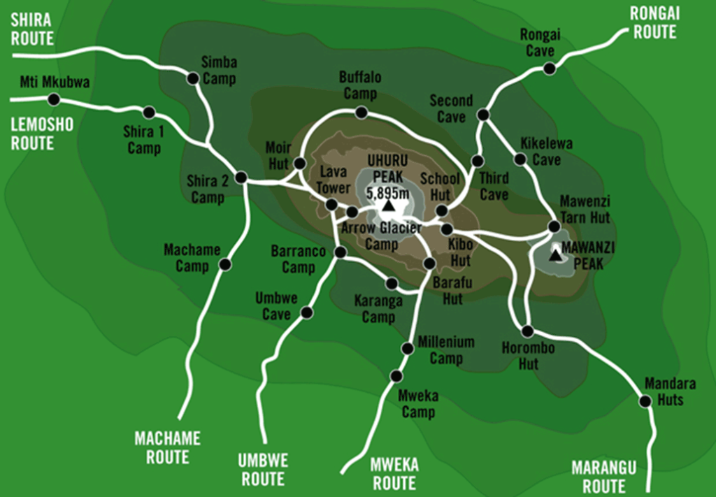 Kilimanjaro Routes Comparison | Choose the Best Route to Climb Mount Kilimanjaro 23 Kilimanjaro routes
