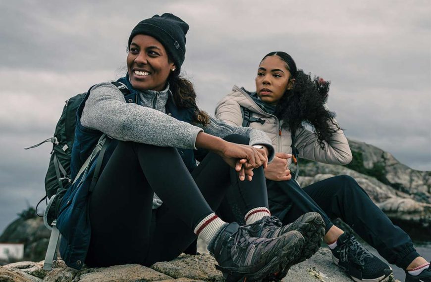 women hiking