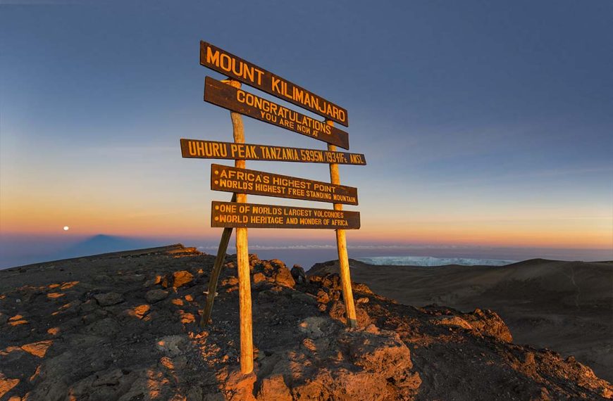 Mount Kilimanjaro summit at sunrise